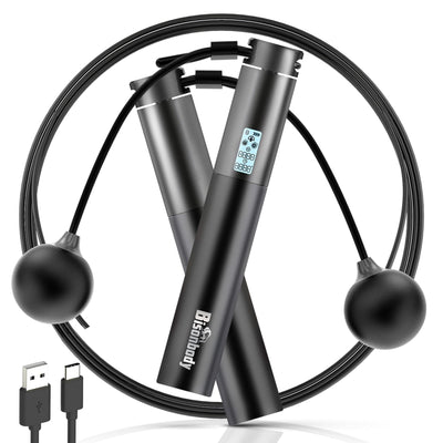 Smart Jump Rope Fitness Skipping Rope with App – 2 Function Modes – Classic 3m Rope & Ropeless Shortballs – Bluetooth Skipping Rope with Fitdays+ App for Seamless Progress Tracking