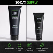 Tiege Hanley Men’s Basic Skin Care Set – Hydrating Face Wash & Daily Moisturizer with SPF 20 – Basic Facial Kit for Men – Sensitive Skin Safe, Lightweight & Non-Greasy - Easy and simple skincare