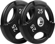 NEXO Commercial Urethane Grip 175lb Plate Set - Includes 2x 45's, 25's, 10's, 5's, and 2.5's - Olympic Standard 2 Inch, Premium Finish for Weight Training Home Gym or Commercial
