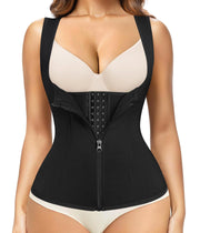 Nebility Waist Trainer for Women Corset Shapewear with Zipper Women's Waist Cincher Tank Top with Adjustable Straps