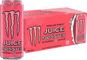 Monster Energy Juice Monster Variety Pack, Pipeline Punch, Mango Loco, Pacific Punch, Energy+Juice, Energy Drink, 16 Ounce (Pack of 15)