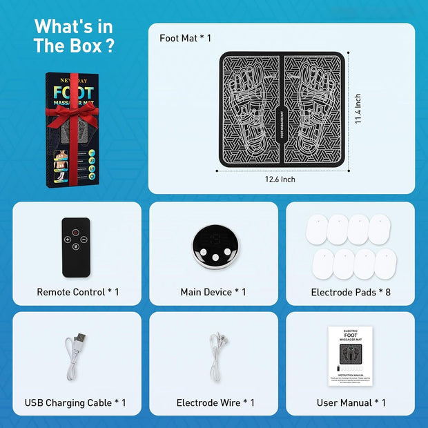 TENS & PMS,Transcutaneous Electronic Nerve Stimulator, EMS Foot Massage for Muscle Relaxation, LCD Display Screen