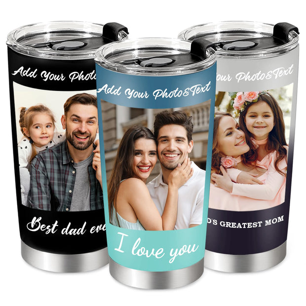 Personalized Tumbler Custom Coffee Tumbler Laser Engrave with Name 20 Oz Stainless Steel Travel Tumbler Cup Mug Personalized Gifts for Birthday Christmas Anniversary for Men Women Kids
