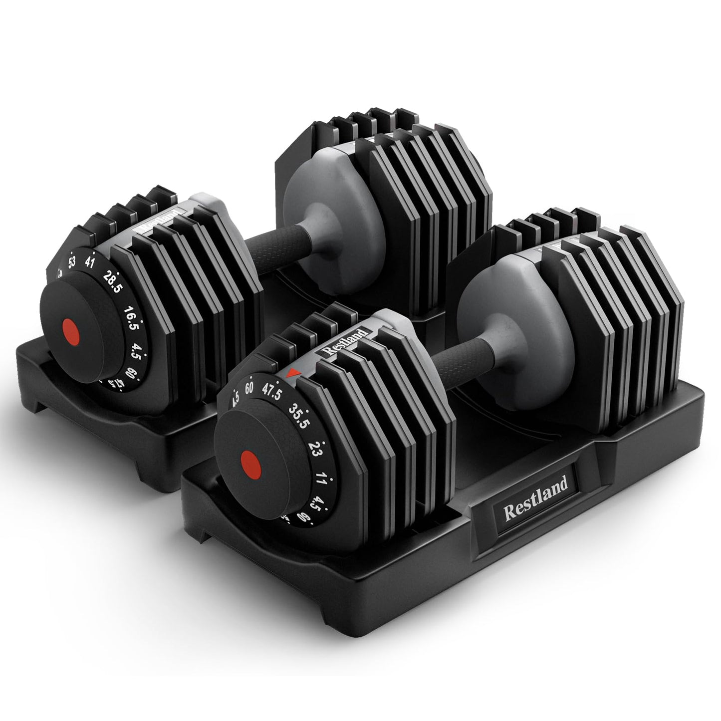 Adjustable Dumbbell Set of 2 Anti-Slip Handle 5 Different Free Weights Per Dumbbell for Men Women Home Workout Gym