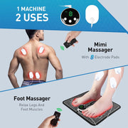 TENS & PMS,Transcutaneous Electronic Nerve Stimulator, EMS Foot Massage for Muscle Relaxation, LCD Display Screen
