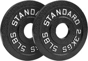 Steel Olympic Plates 155lb Set - Olympic Standard Premium Coated Pairs of 35lb, 25lb, 10lb, 5lb, and 2.5lb for Weight Lifting Powerlifting