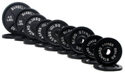 Olympic Cast Iron Plate for Strength Training and Weightlifting, Pairs, Sets or Set with Barbell, Multiple Sizes