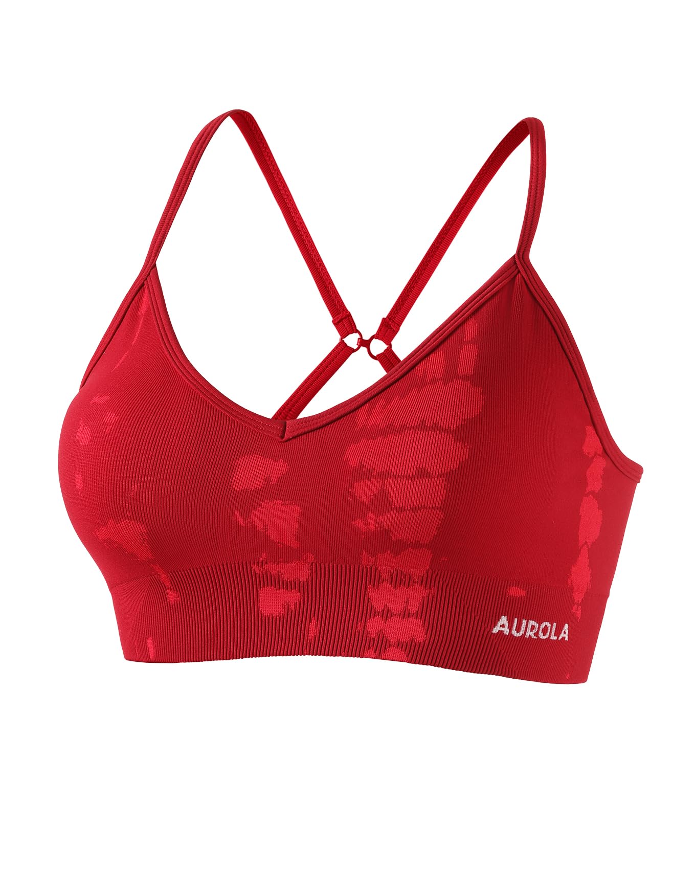 AUROLA Serpent Seamless Sports Bras for Women,Backless Padded Strappy Workout Gym Yoga Crop Tops