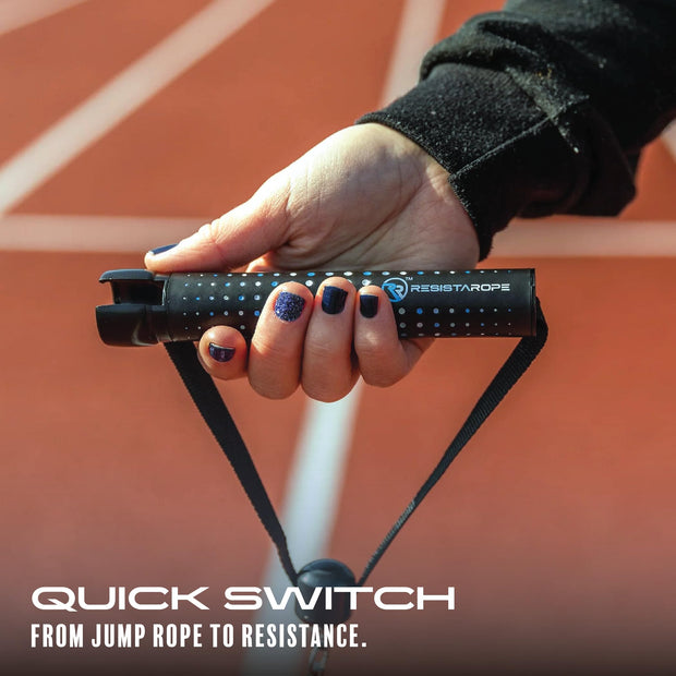 ResistaRope - A 2-in-1 Resistance Band & Jump Rope - The Ultimate Full Body Workout: Cardio and Strength and Resistance Training - Short