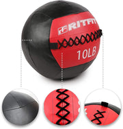 RitFit Medicine Ball / weight ball / Soft Medicine Ball / Wall Medicine Ball / Soft Wall Ball / Wall Ball set/ Medicine Balls for Exercise and Conditioning Workouts, Fitness Gym Equipment for Core Training and Cross Training (5/10/15/20/25/30 lbs)