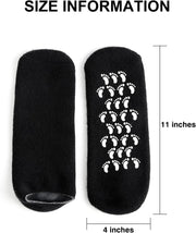 MoyRetty Moisturizing Silicone Socks for Men - Large Size, Ultimate Aloe-Infused Gel for Home Use - Say Goodbye to Dry Cracked Feet Black