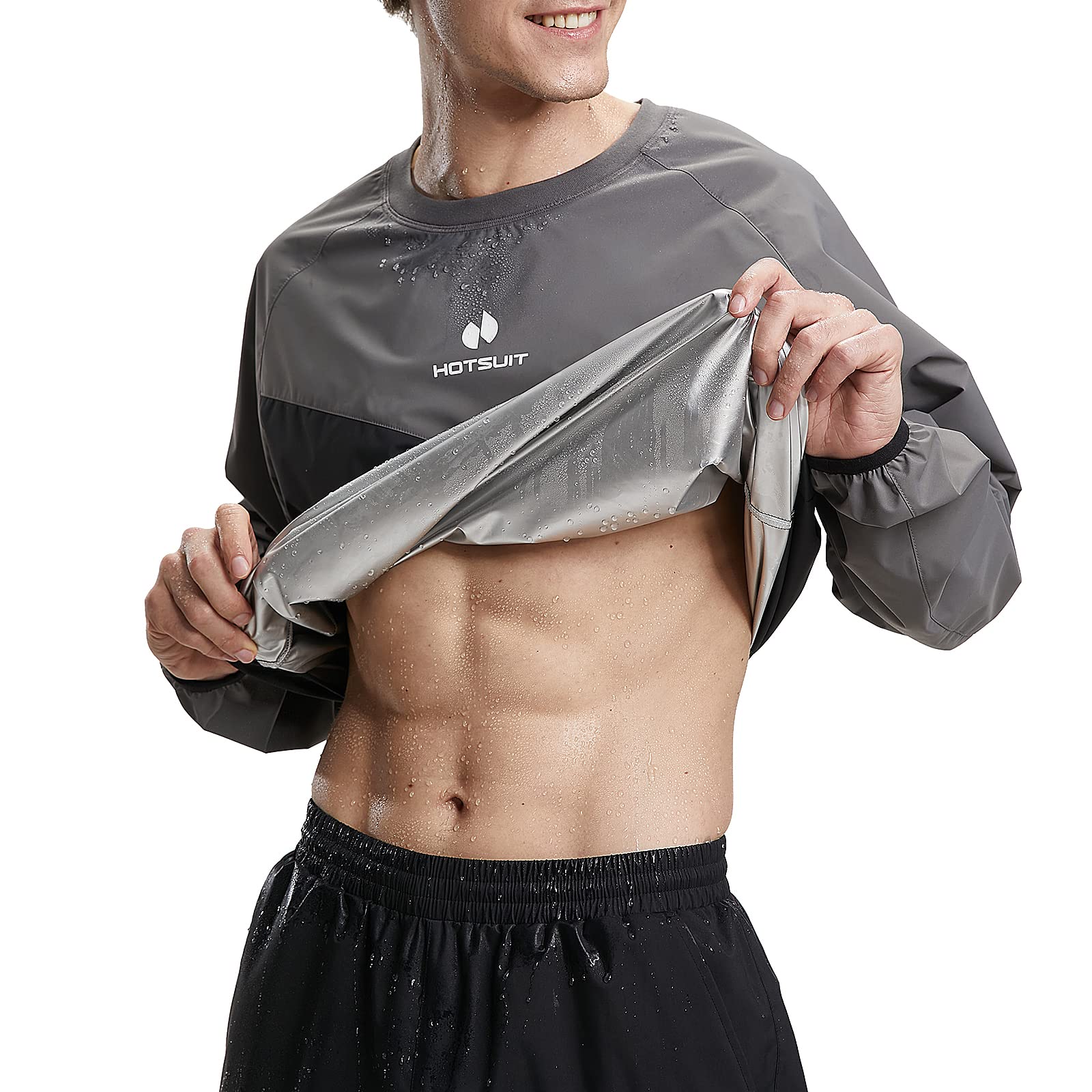 HOTSUIT Sauna Suit Men Anti Rip Sweat Suits Gym Boxing Workout Jackets