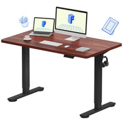 FLEXISPOT EN1 Whole-Piece Standing Desk, 48 x 24 Inches Height Adjustable Desk Stand up Desk Home Office Table for Computer Laptop (White Frame + Maple Desktop)