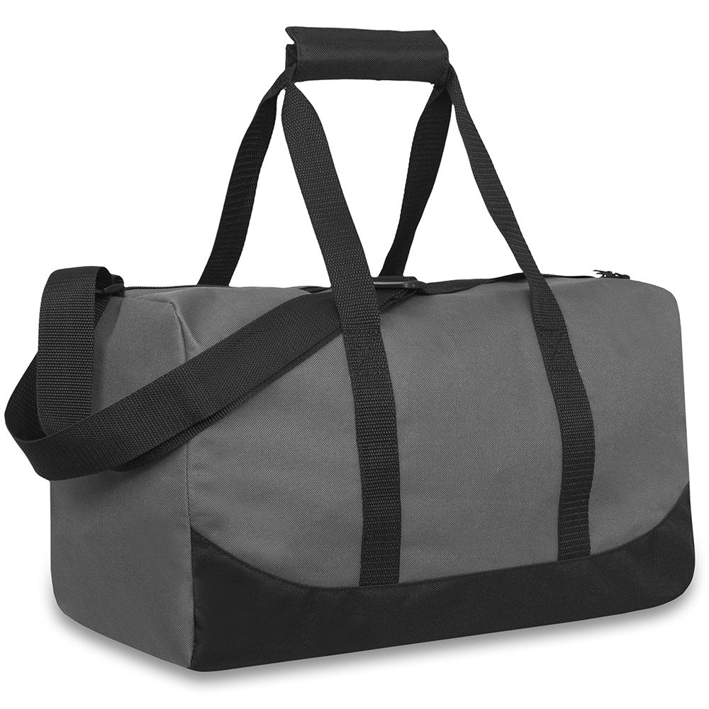 30 Liter, 17 Inch Canvas Duffle Bags for Men and Women – Travel Weekender Overnight Carry-On Shoulder Duffel Tote Bags (Black)