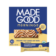 MadeGood Mornings Soft Baked Breakfast Bars, Cinnamon Bun 1.06 Oz (30 Count) Gluten Free Snacks