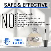 Moisturizing Cuticle & Nail Care Oil 2.3 Fl Oz - Vanilla Scented – Infused with Jojoba Oil, Aloe, Vitamin E – Nail & Cuticle Hydration, Repair, Moisturizer, Strengthener, Growth