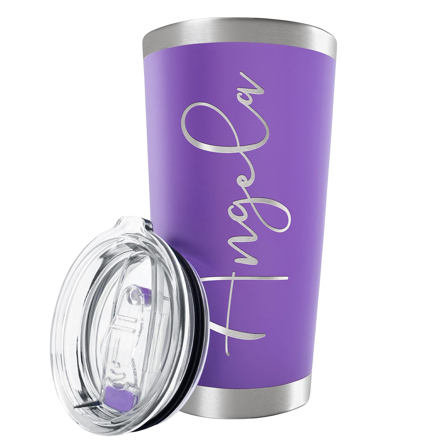 Be Burgundy Personalized Tumbler with Engraved Name - 12 Designs, 20 Oz Coffee Tumbler with Slider Lid, Black - Double Wall Insulated, Personalized Gifts for Him