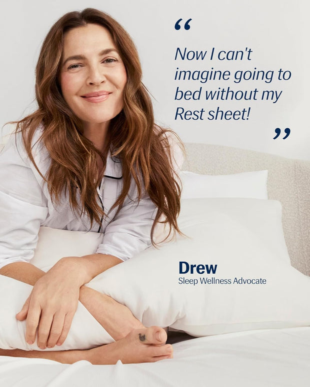 REST® Evercool®+ Cooling Sheet Set, King Size, Light Gray, Breathable Bed Sheets for Hot Sleeper and Night Sweats, with Pillowcases, with Ionic+ Self-Cleaning Silver Yarn for Sensitive Skin, 4PCS