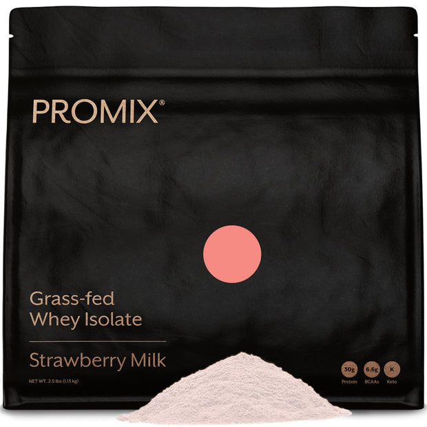 ProMix Nutrition Whey Protein Isolate Powder, Chocolate - Grass-Fed - ­Post Workout Fitness & Nutrition Shakes, Smoothies & Cooking Recipes - Gluten-Free & Keto-Friendly - 2.5 Pound (Pack of 1)