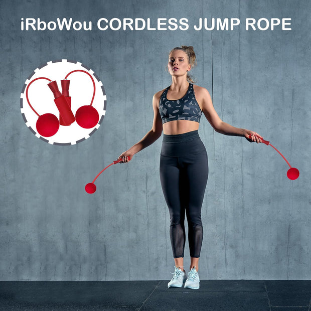 Jump Rope Ropeless Skipping Rope for Fitness Training Exercise, Adjustable Weighted Cordless Jump Rope for Men Women Kids