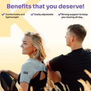 ZENKEYZ Shoulder Brace for Women & Men Rotator Cuff Support, Neoprene Stabilizer with Hot Cold Pack Pocket - Adjustable Arm Sling Shoulder Immobilizer, Left Right (Black, L/XL)