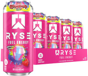RYSE Fuel Energy Drink - Variety Pack - Sugar Free, Gluten Free & Vegan - 200mg Natural Caffeine, Taurine & Choline for Focus & Energy - No Artificial Colors - 16 fl oz Cans (12-Pack)