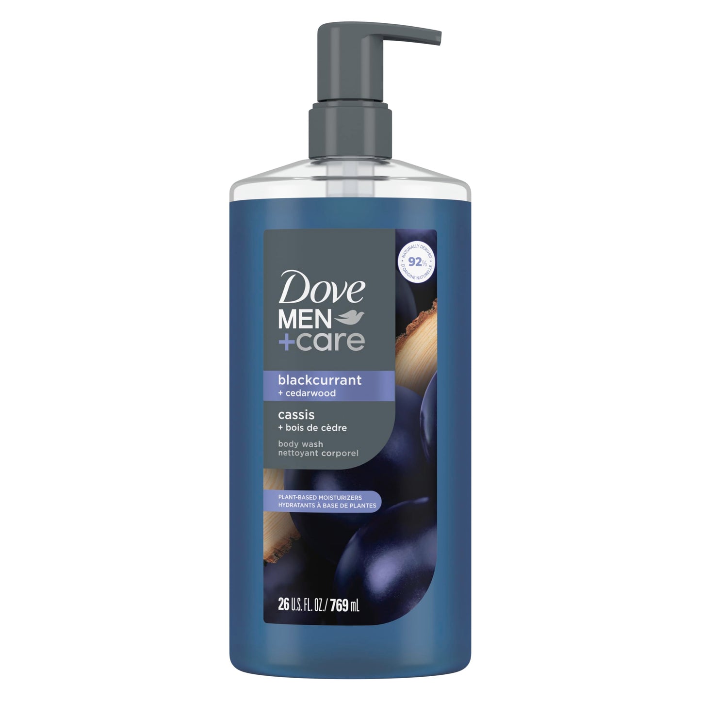 DOVE MEN + CARE Body Wash Eucalyptus + Cedar Oil to Rebuild Skin in the Shower with Plant-Based Cleansers and Moisturizers 26 oz