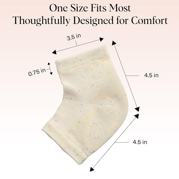 Kitsch Moisturizing Socks for Cracked Heel Treatment – Reusable Spa Socks for Women & Men with Insulated Gel Lining - Overnight Heel Socks for Dry Cracked Feet, Hydrating, Open-Toe Design - 1 Pair