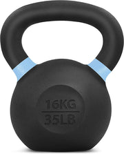 Yes4All Powder Coated Cast Iron Kettlebell Strength Training Kettlebells Weight Set for Full Body Workout, Home Gym