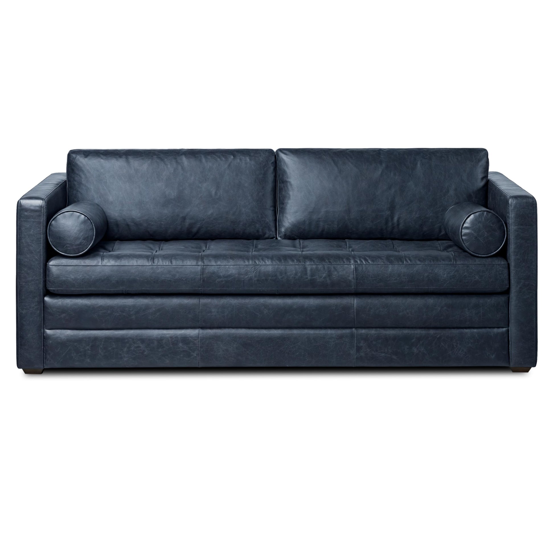 POLY & BARK Essex Sofa in Full-Grain Pure-Aniline Italian Tanned Leather in Cognac Tan