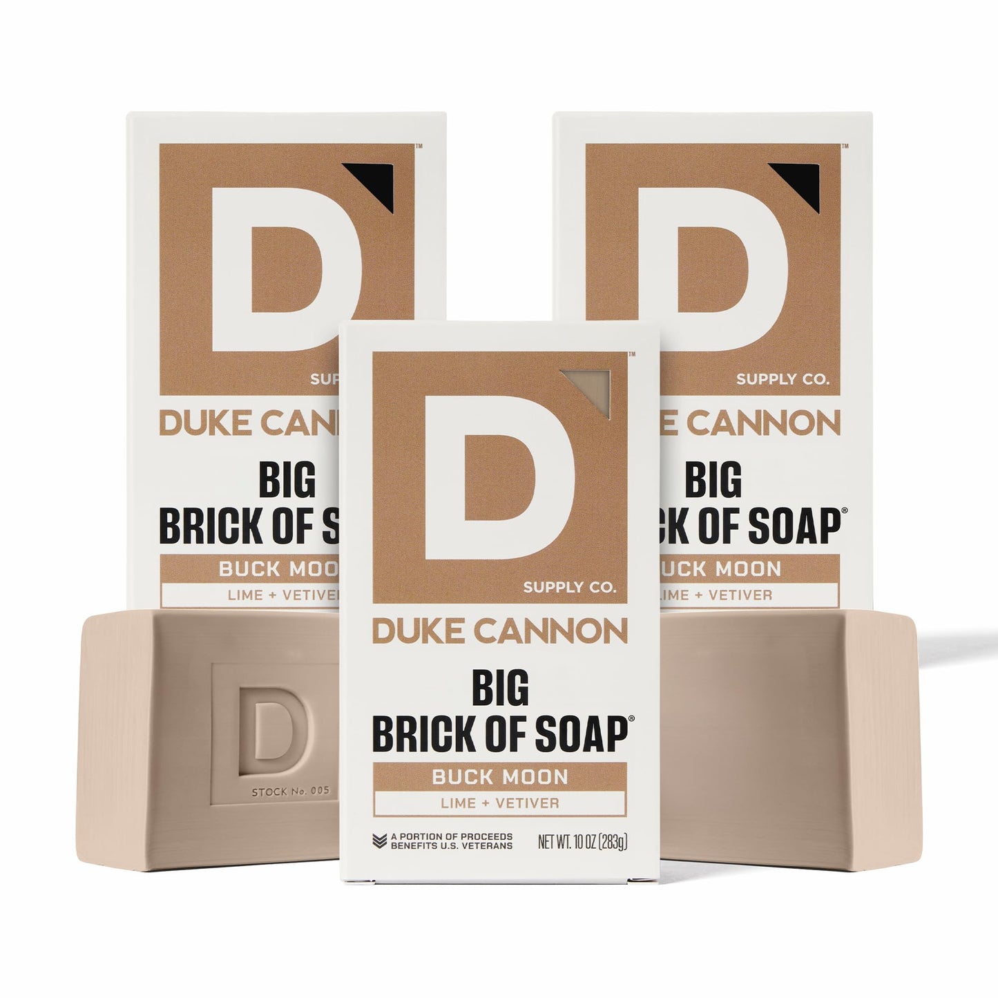 Duke Cannon Big Brick of Soap for Men - Sawtooth, Alpine Air and Cedarwood Scent, 10 oz (Pack of 3)