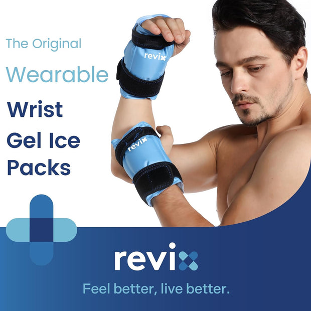 REVIX Wrist Ice Pack Wrap for Carpal Tunnel, Reusable Gel Ice Pack for Hand Relaxation, Cold Compress, Enhancing Comfort and Soothing Fatigue, 1Pack