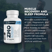 Transparent Labs ZMO - Muscle Builder for Men & Women with Zinc, Magnesium Glycinate, & Oyster Powder for Muscle Recovery - 60 Count