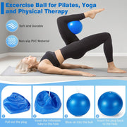 Pilates Ring Set, Pilates Essentials Kit for Home Workouts Women, Yoga Equipment Set with 14 Inch Magic Circle, 9.8” Ball, 5 Resistance Bands, 3 Long Stretch Bands, Core Sliders, Non-slip Socks