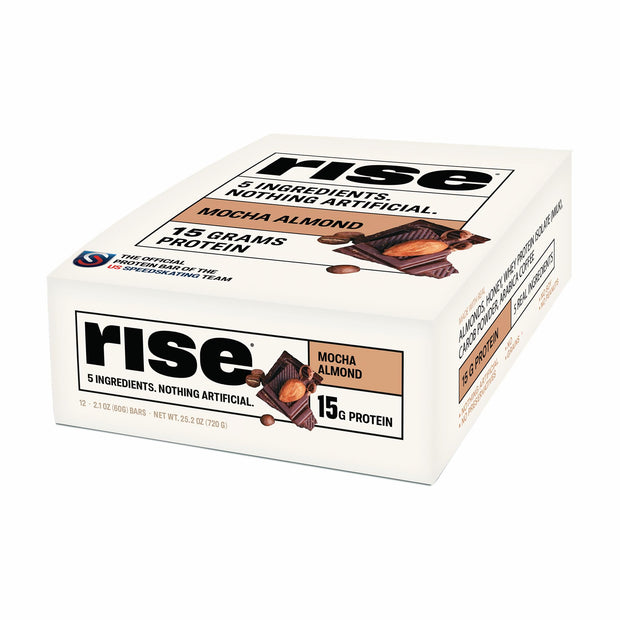 Rise Breakfast Whey Protein Bars Almond Honey, 18g Protein, 2.01 oz (12 Pack)