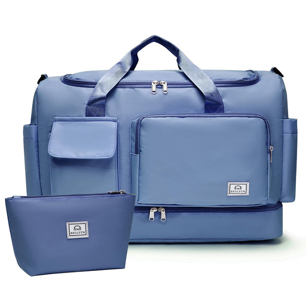 Small Gym Bag for Women, Travel Duffle Bag Carry On Weekender Bag with Shoe Compartment