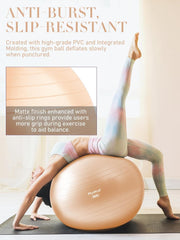 Yoga Ball for Exercise, Pilates Set, 4 Sizes Fitness Ball for Workout, Birthing, Pregnancy, Physical Therapy- Pump Included