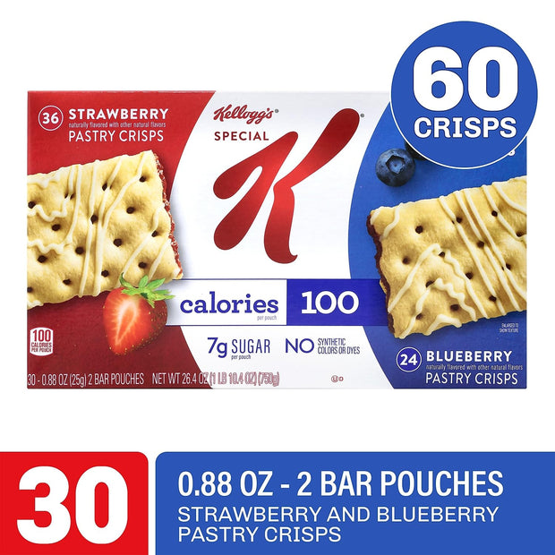 Kellogg's Special K Pastry Crisp 2 Pastry Crispper Pouch 30/0.88 Oz Net Wt 26.4 Oz,, ()