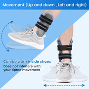 Velpeau Ankle Stabilizer Brace for Sprain, Ligament Injury (Grade 1 to 2), Tendonitis, Adjustable Stirrup Ankle Support Splint for Women and Men,Reversible Left & Right Foots,One Size(Foam Pads, Blue)