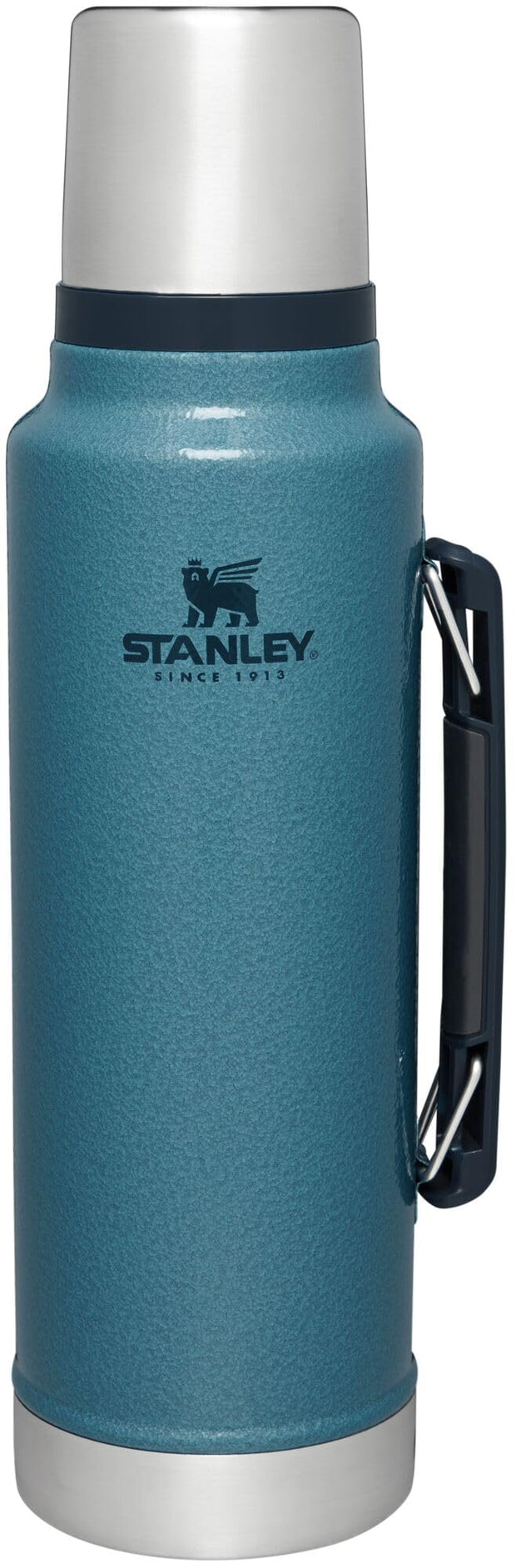 Stanley Classic Legendary Vacuum Bottle 2.0 qt | Wide Mouth with Leakproof Cup Lid | Keep Drinks Hot or Cold | Packable for Travel | Insulated Stainless Steel Thermos | BPA-Free | Hammertone Green