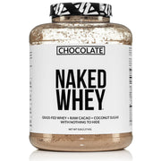 NAKED Whey Chocolate Protein Powder - Only 3 Ingredients - Grass Fed Whey Protein Powder, Organic Chocolate and Organic Coconut Sugar, No GMO, No Soy, and Gluten Free - 24 Servings