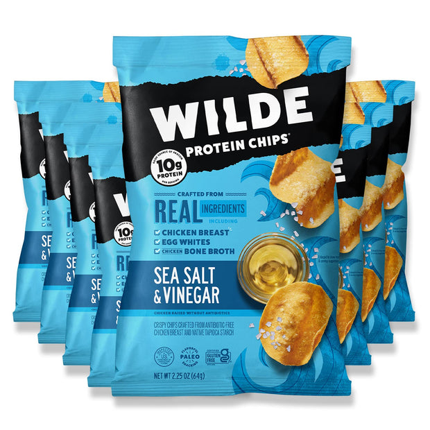 WILDE Buffalo Protein Chips, Thin and Crispy, High Protein, Keto Friendly, Made with Real Ingredients, 2.25oz Bags (Pack of 8)…