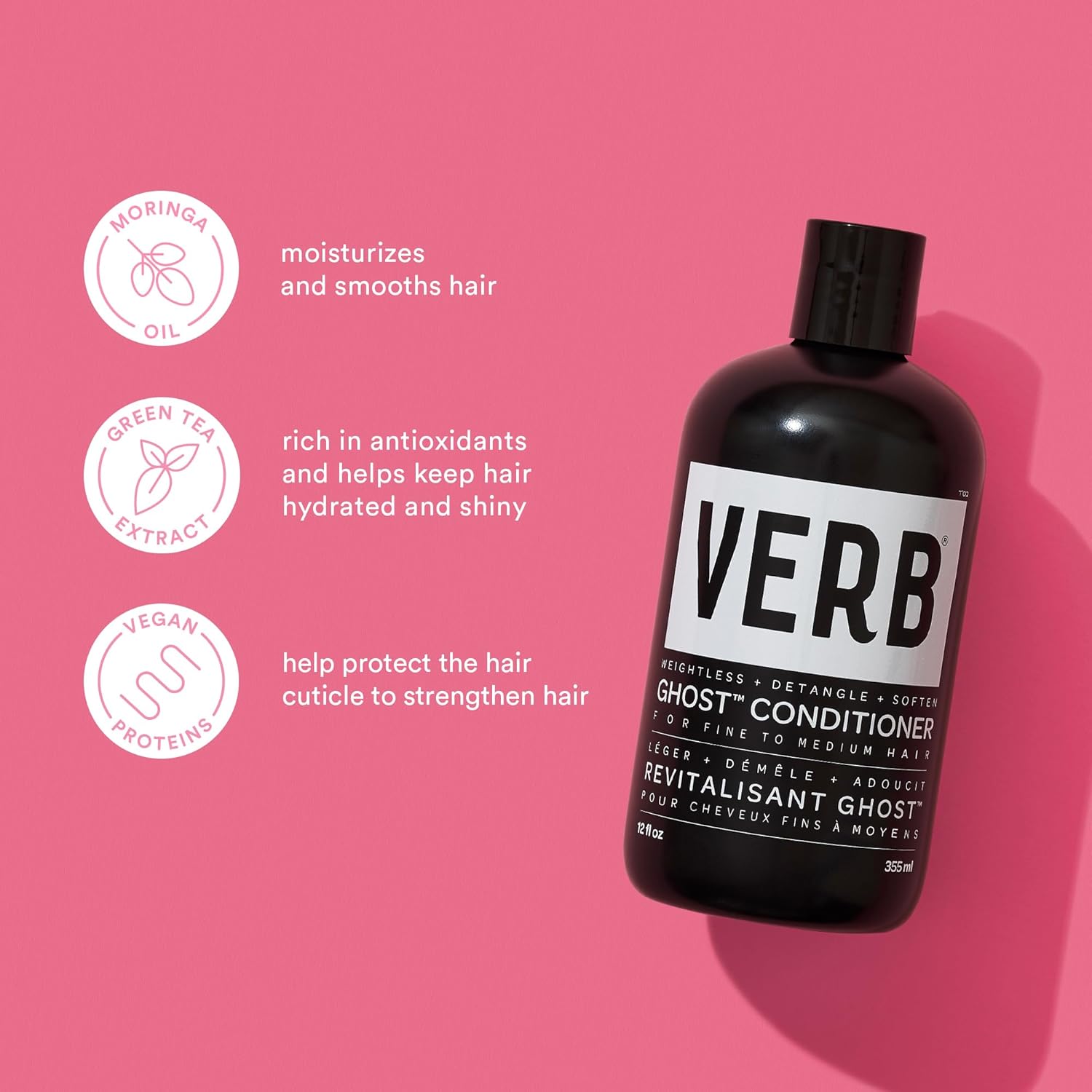 VERB Ghost Oil - Weightless Hair Oil for Fine to Medium Hair - Smooths Frizz, Adds Shine - No Parabens, Gluten or Harmful Sulfates