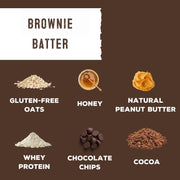 simplyFUEL Whole Food Protein Balls with Probiotics - Brownie Batter Snacks - 8g Protein Snack - Gluten Free Energy Balls