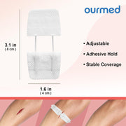 Wound Closure Strips(0.6"x 3.1" - 4 Pcs), Butterfly Bandages for Wound Care, Steri Emergency Laceration Closures Without Stitches for Outdoors Use.