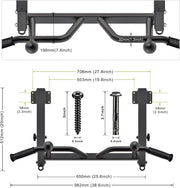 SELEWARE Heavy Duty Welded Pull Up Bar, Versatile Doorway Wall Mount, Joist Mounted, and Ceiling Mounted Chin Up Bars, Thick Metal Sturdy Construction for Full Body Workouts Support 500 lbs