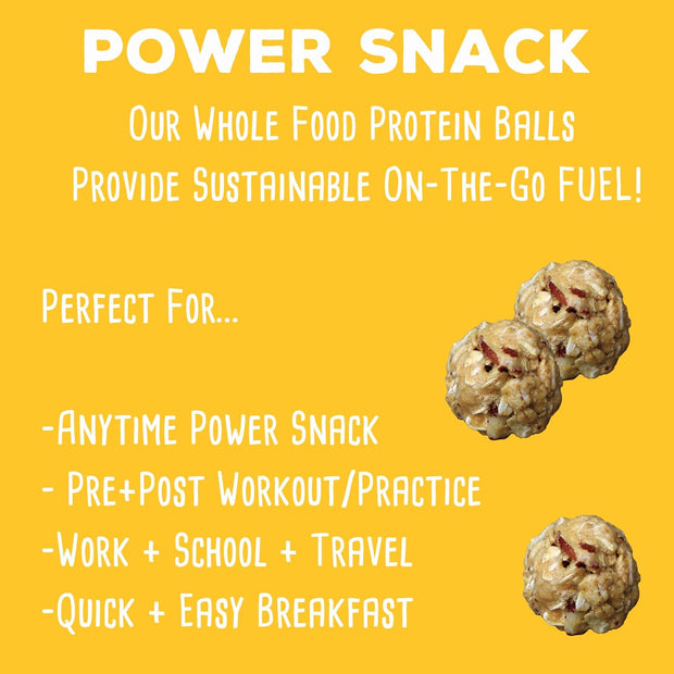 simplyFUEL Whole Food Protein Balls with Probiotics - Peanut Butter Honey Almond Snacks - 8g Protein Snack - Gluten Free Energy Balls