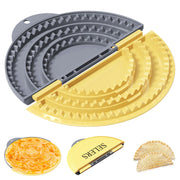 Tortilla Sealer,SELERS,Tacos tortilla crimper Maker Large,Removable & Adjustable 4"-6''-8" Crust,For Burritos,Pasties,Tortilla,Dumplings,Sandwich,Grey Yellow