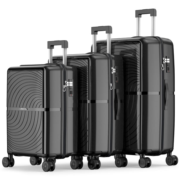 Nazhura Luggage Set, 3-Piece Hardside Suitcase Set, 20-inch Carry On, 24-inch, 28-inch Luggage