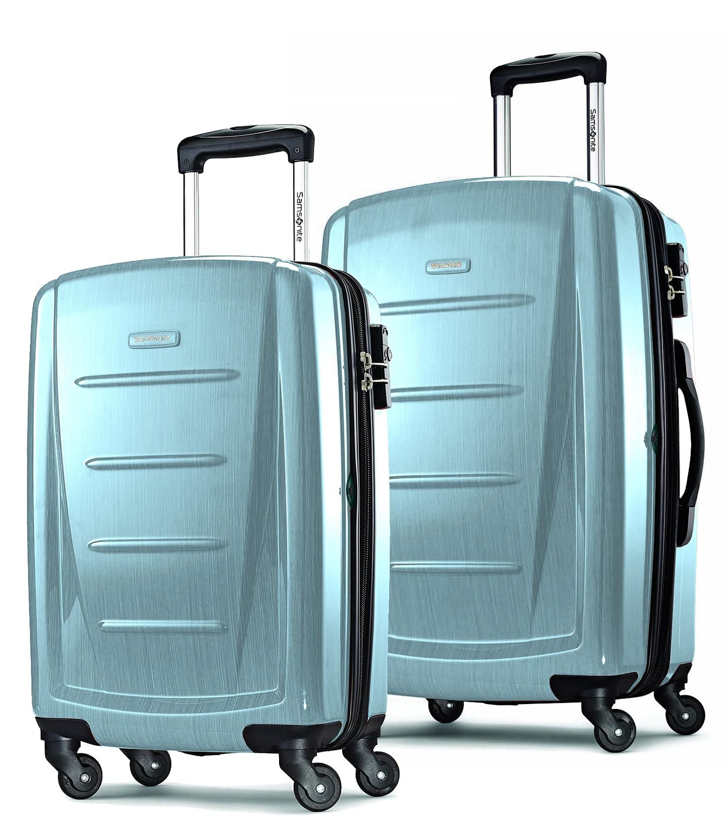 Samsonite Winfield 2 Hardside Expandable Luggage with Spinner Wheels, Burgundy, Checked-Medium 24-Inch